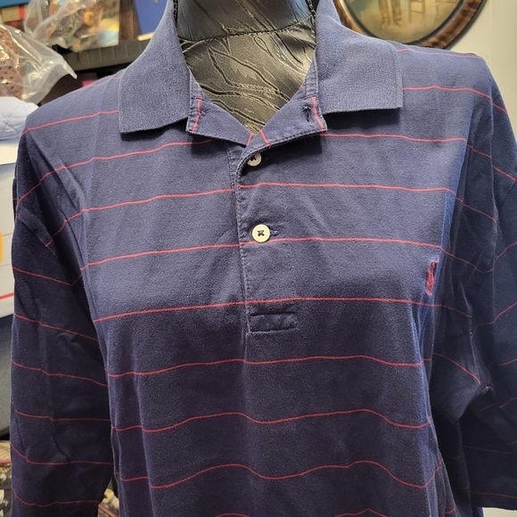 POLO Golf Ralph Lauren Large Navy with red stripes - Picture 1 of 11